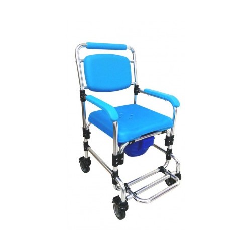 Shower Commode 2 in 1 Chair with Wheel FHSCW-01-(HA)-3L